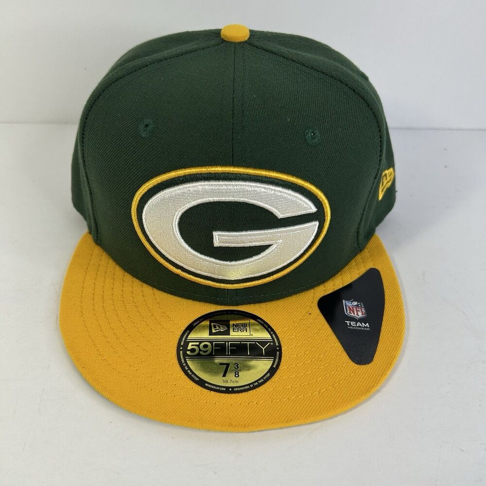 New Era 59 Fifty Green Bay Packers Fitted Hat Men's Sz 7-3/8 NWT